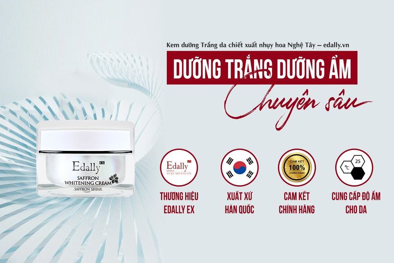 Kem dưỡng trắng da chiết xuất nhụy hoa Nghệ Tây Edally EX