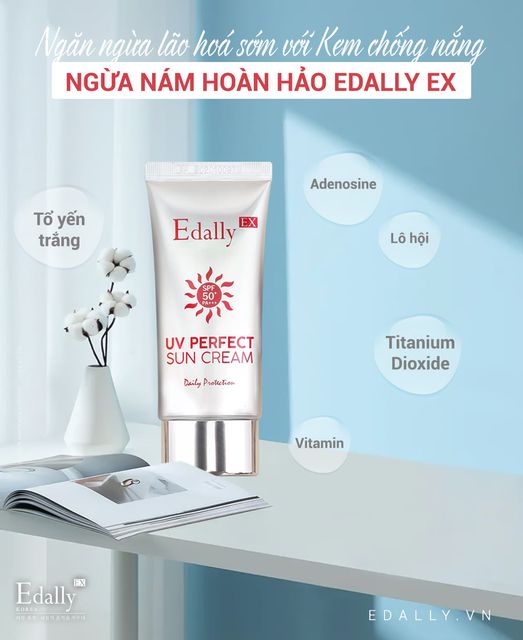 NGĂN NGỪA LÃO HÓA SỚM VỚI KEM CHỐNG NẮNG NGỪA NÁM EDALLY EX