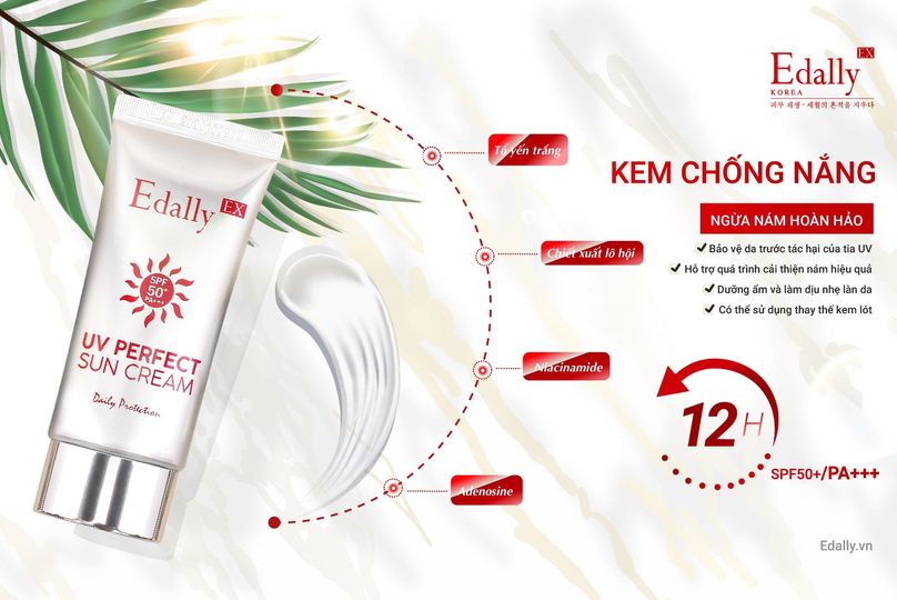 BẢO VỆ DA KHỎE cùng kem chống nắng ngừa nám hoàn hảo Edally EX