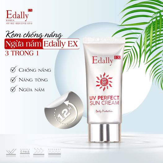 KEM CHỐNG NẮNG NGỪA NÁM EDALLY EX 3 TRONG 1