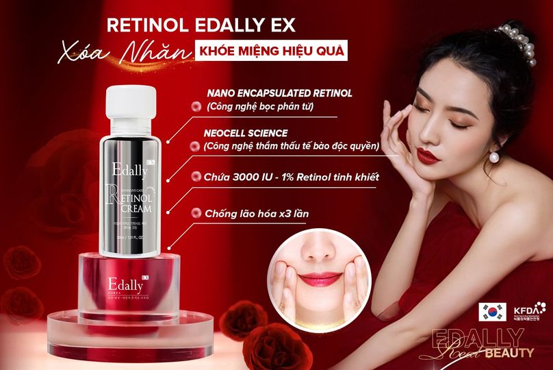 Retinol Edally EX - Xóa nhăn khóe miệng hiệu quả