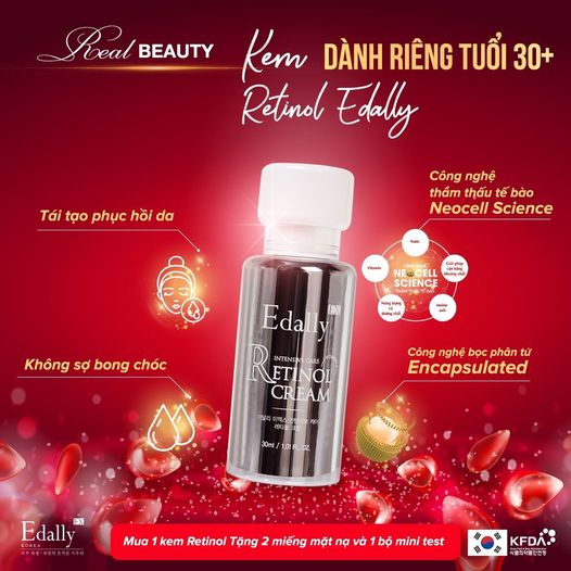 Kem Retinol Edally dành riêng quý cô 30+