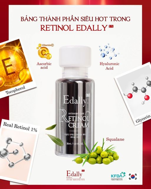 BẢNG THÀNH PHẦN SIÊU HOT TRONG RETINOL EDALLY EX