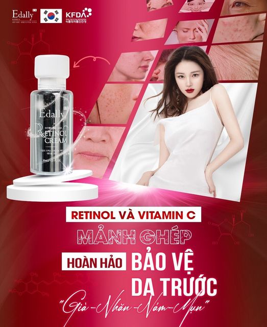Retinol và Vitamin C sự kết hợp hoàn hảo để đẩy lùi " Già-Nhăn-Nám-Mụn "