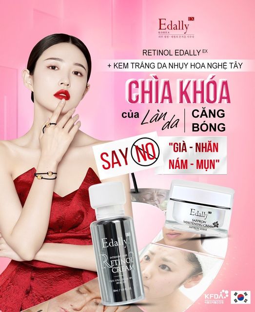 Retinol Edally EX và  Kem trắng da Nhụy Hoa Nghệ Tây  - Chìa khóa của làn da căng bóng, trắng sáng