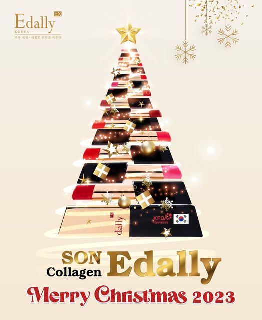 Đón không khí Giáng Sinh Từ Cây Thông Son Môi Collagen Edally!