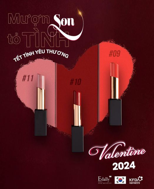 Mượn son tỏ tình với tết tình yêu thương.