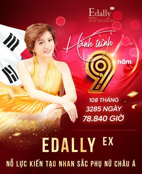 9 NĂM NHAN SẮC, EDALLY EX – TÁI TẠO LÀN DA KIÊU SA CÙNG NĂM THÁNG