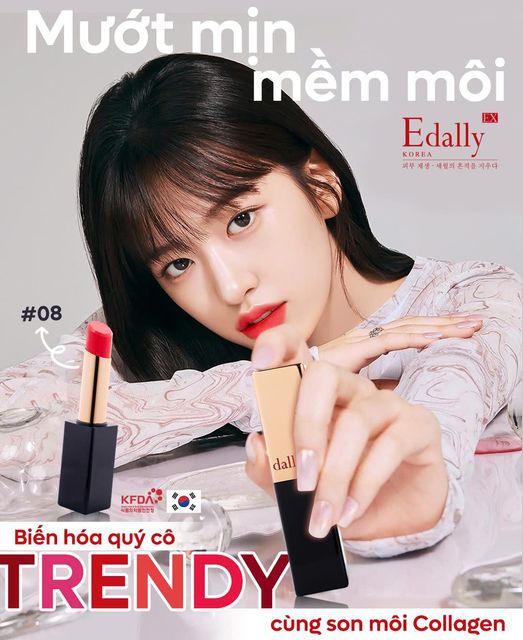  Biến hoá thành quý cô trendy với Son Collagen Edally EX 