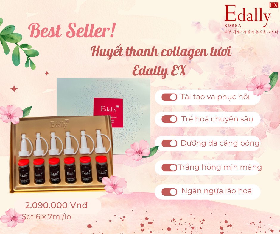  Huyết thanh Collagen tươi Edally EX với tất cả mọi tinh túy tốt lành đọng trong từng giọt tinh chất