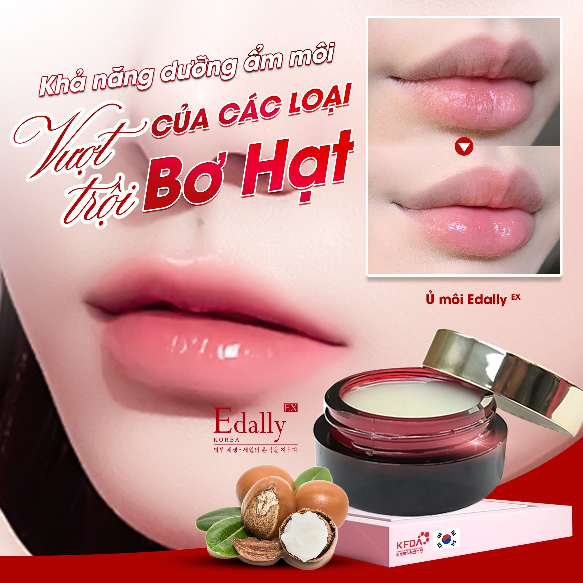 KEM DƯỠNG MÔI EDALLY EX - Sự kết hợp hoàn hảo giữa các dưỡng chất thiết yếu cho đôi môi!